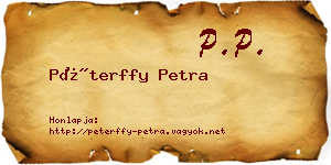 Péterffy Petra névjegykártya